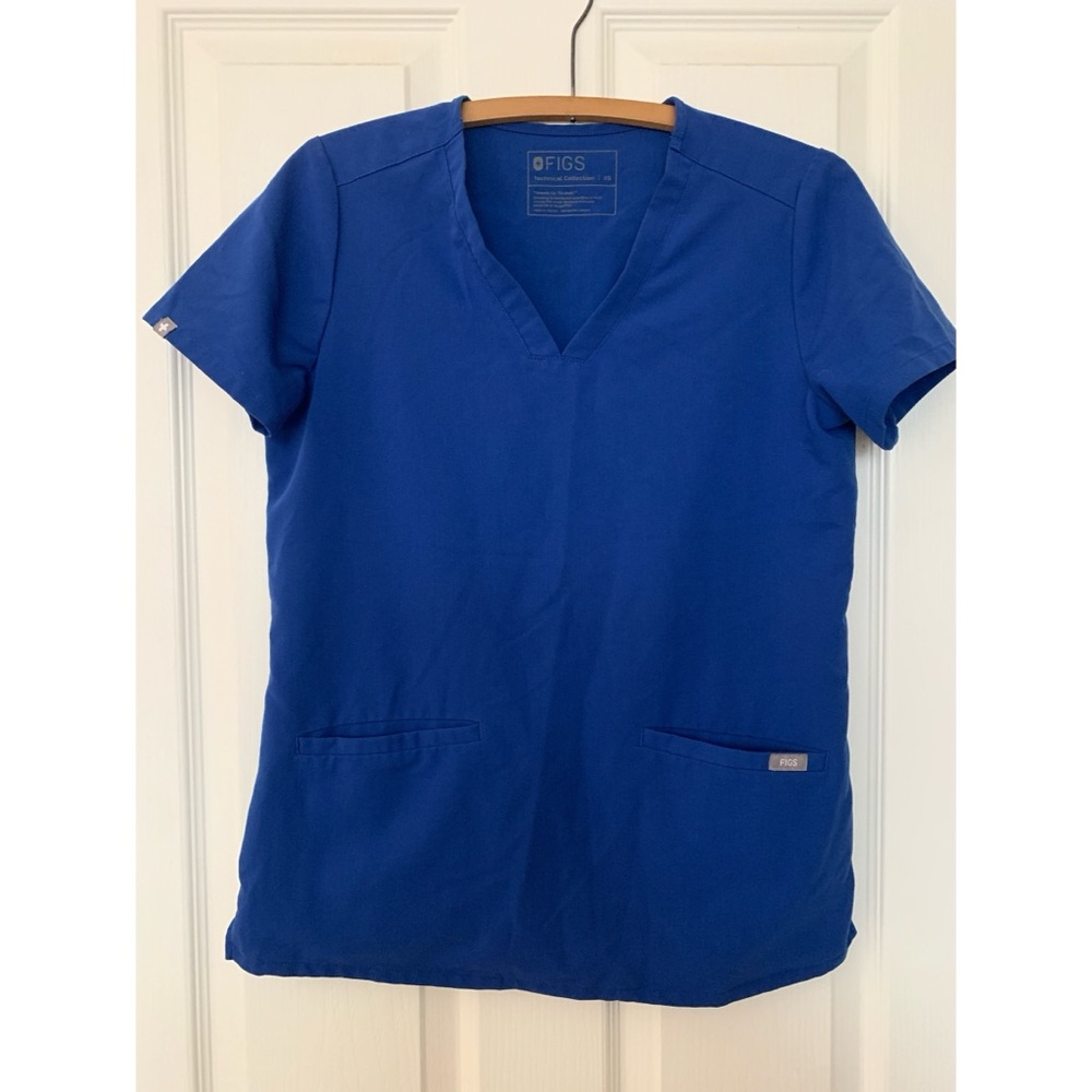 Figs Royal Blue Scrub Top Women’s Size XS